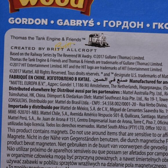 Thomas & Friends Wooden Railway Gordon & Tender Train Tank Real Wood 2017 - Picture 11 of 11